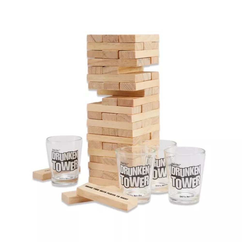 New Drunken Tower Drinking Game Set From Spencer’s - Picture 2 of 3